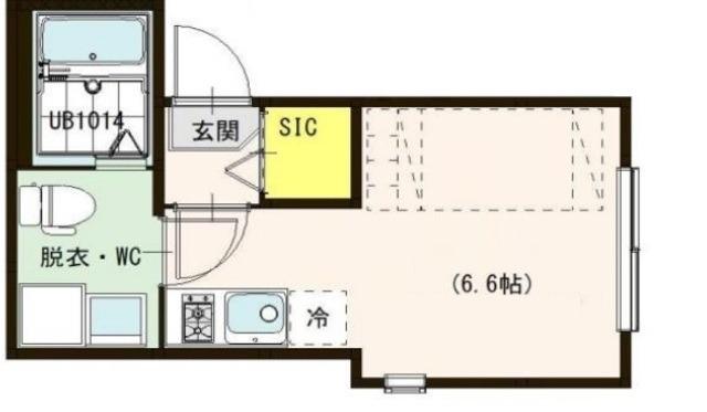 ポルージュ小岩(ワンルーム/1階)の間取り写真