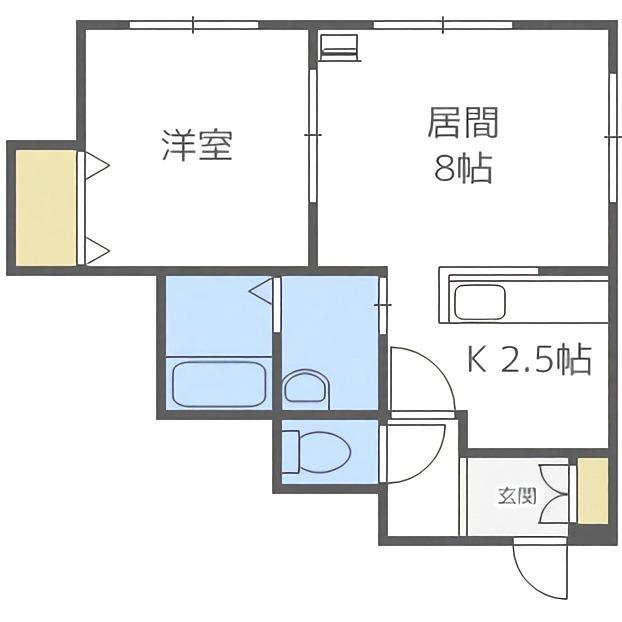 プレシューズ平岸(1LDK/2階)の間取り写真