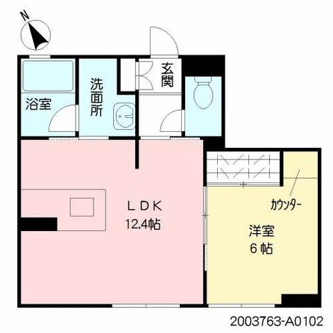 モンブラン新町(1LDK/1階)の間取り写真