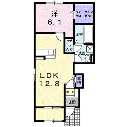 JR福塩線 三良坂駅 徒歩11分 2階建 築5年(1LDK/1階)の間取り写真
