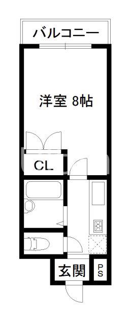 サンヴェール七条(1K/3階)の間取り写真