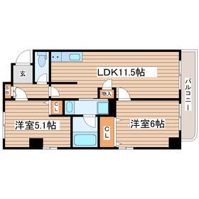 オンディーヌ(2LDK/3階)の間取り写真