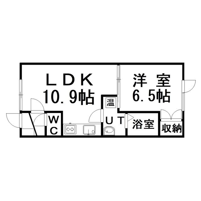 ハイツクリアー(1LDK/2階)の間取り写真