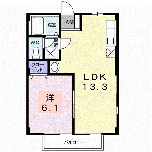 アクティブカトウ(1LDK/1階)の間取り写真