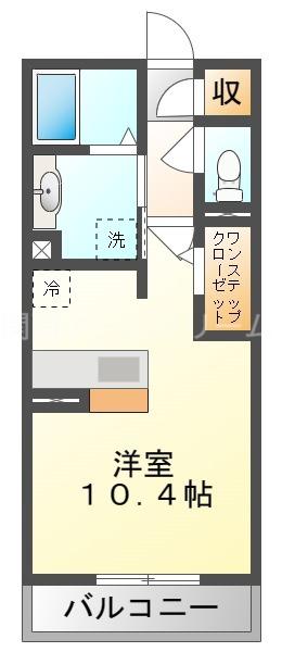 メゾン ジュネス(ワンルーム/2階)の間取り写真