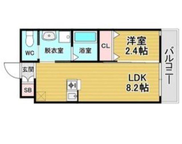 リアコート関大前II(1LDK/2階)の間取り写真