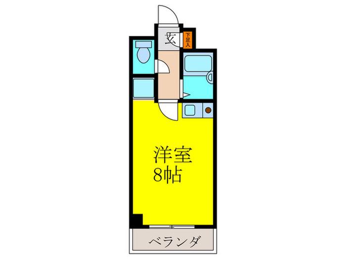 セント中御影(ワンルーム/3階)の間取り写真