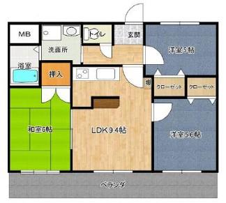 プレステージ明石大久保IV(3LDK/7階)の間取り写真