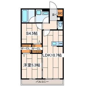 さくら十番館(1SLDK/3階)の間取り写真