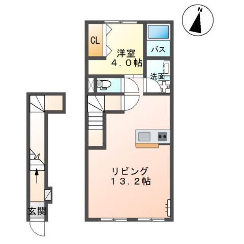 フラワーガーデン(1LDK/2階)の間取り写真