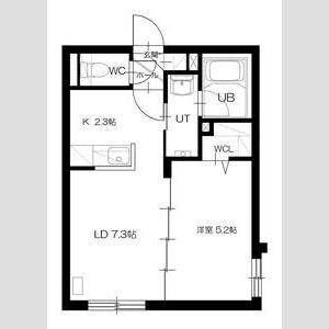 S-RESIDENCE桑園イースト(1LDK/1階)の間取り写真