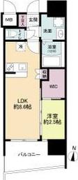 セレニテ新大阪ミラク弐番館(1LDK/2階)の間取り写真