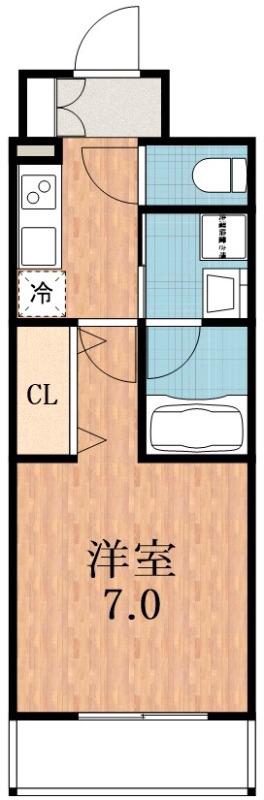アーバンパーク田辺(1K/9階)の間取り写真