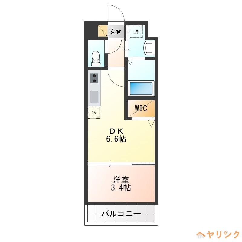 西区花の木2丁目計画(1DK/2階)の間取り写真