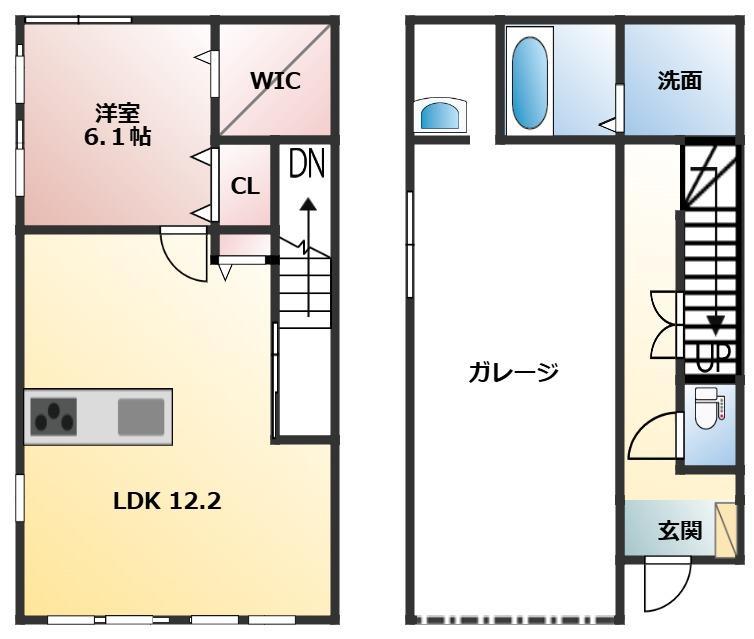 LUXES(1LDK/1階)の間取り写真