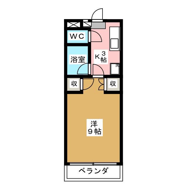 コーポソイビーンウエストツリー(1K/2階)の間取り写真