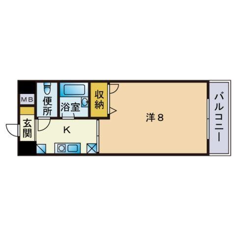 アリターレ博多(1K/9階)の間取り写真