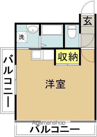 安藤ハイツ(ワンルーム/3階)の間取り写真