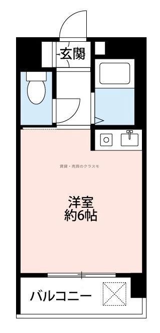 サンキャドマスMINAMI・堀江(1K/13階)の間取り写真