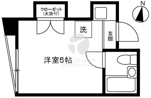メゾンブランシェ(ワンルーム/2階)の間取り写真