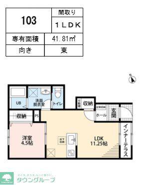 リーブルファイン春日部樋堀(1LDK/1階)の間取り写真