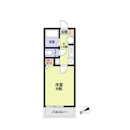VENUS LAGOON 斎藤分町(1K/1階)の間取り写真