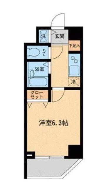 ユーコート上池袋(1K/7階)の間取り写真