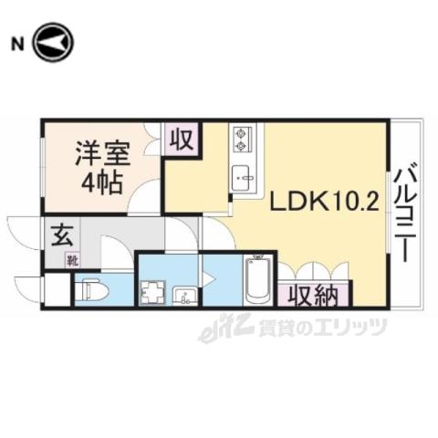 A&S・N(1LDK/3階)の間取り写真