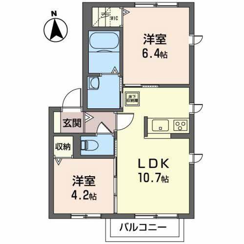 エコープラザ XV(2LDK/1階)の間取り写真