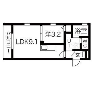 DELA庄内(1LDK/2階)の間取り写真