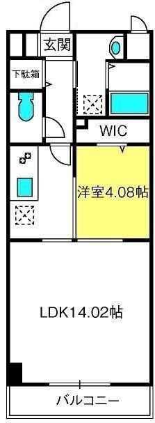モナークヴィラ(1LDK/8階)の間取り写真