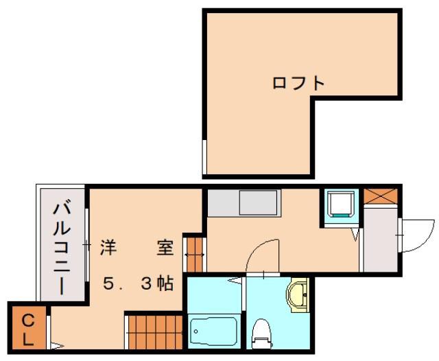 エストデミュール(1K/2階)の間取り写真