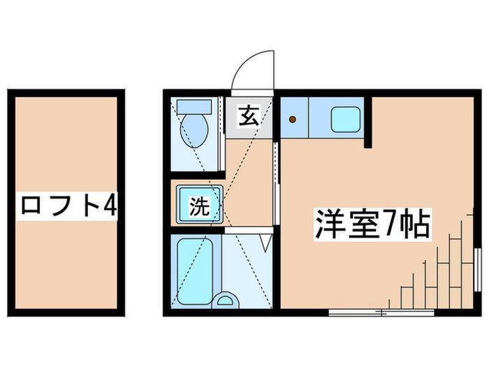 マグノリアコート(ワンルーム/1階)の間取り写真