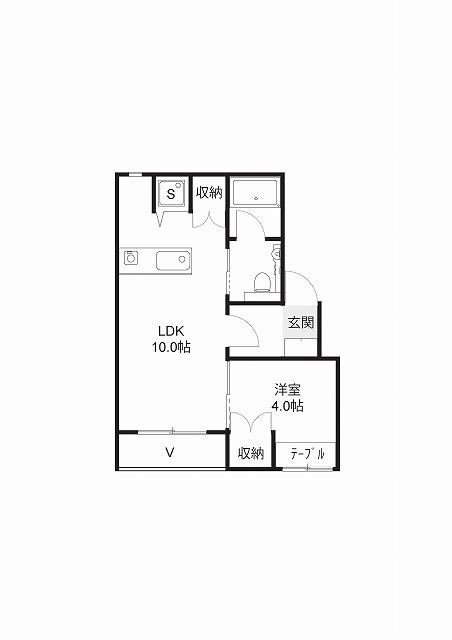 ヴァンテアン八日市(1LDK/2階)の間取り写真