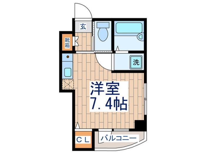 サンタムールすずき(ワンルーム/4階)の間取り写真