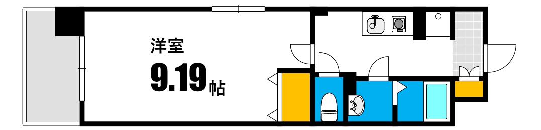 第26友建ビル(1K/2階)の間取り写真