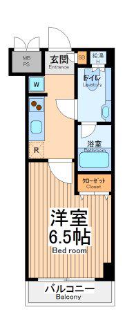 リンクスレガーミ(1K/5階)の間取り写真