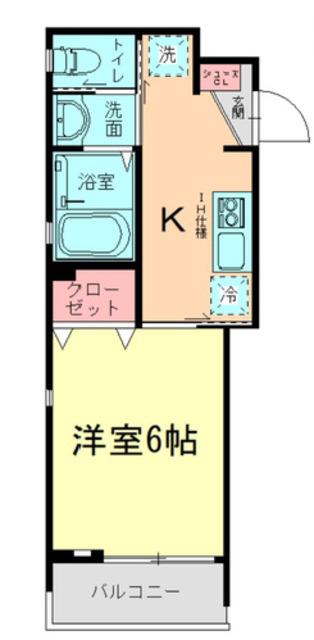 コレット(1K/2階)の間取り写真
