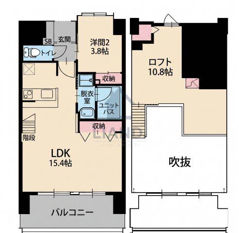 ベイグランデ(1SLDK/13階)の間取り写真