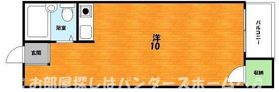 コンフォート津田(ワンルーム/2階)の間取り写真