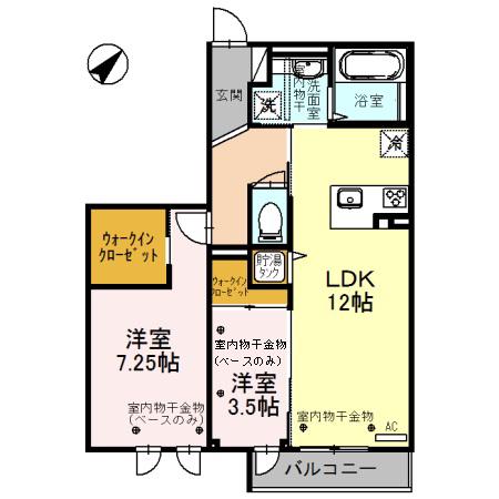 ARC小立野 I(2LDK/3階)の間取り写真