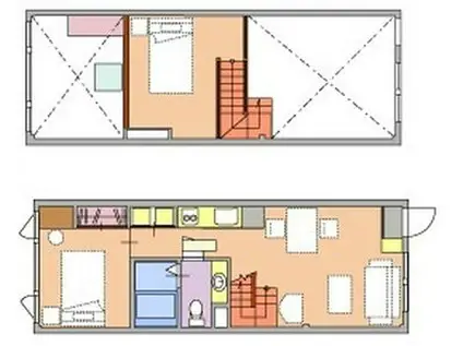 テクノヴィラ(2LDK/2階)の間取り写真