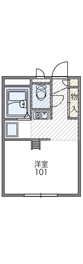 レオパレスきらら(1K/2階)の間取り写真