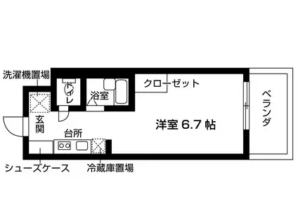 KICS湘南(ワンルーム/3階)の間取り写真