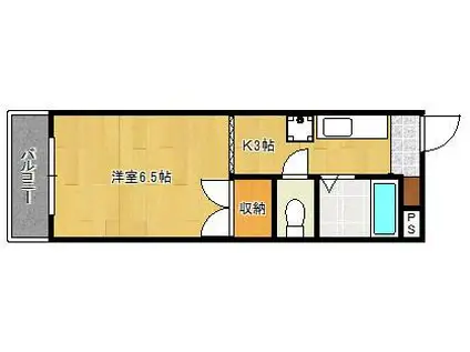 コンバーチブルⅡ(1K/1階)の間取り写真