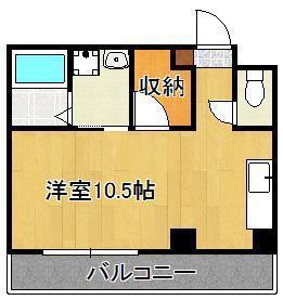 寿山ビル(ワンルーム/2階)の間取り写真