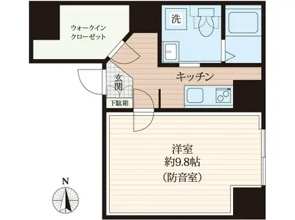 ラシクラス新中野(1K/1階)の間取り写真