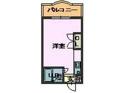 ドーム四ツ谷(ワンルーム/3階)の間取り写真