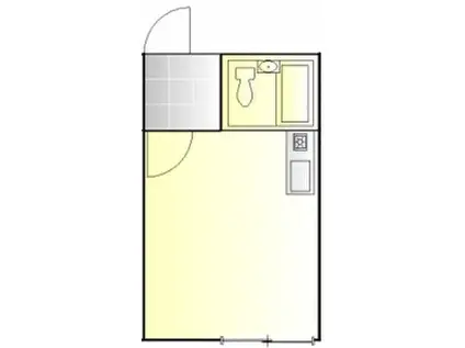 メルセデスハイム(ワンルーム/1階)の間取り写真