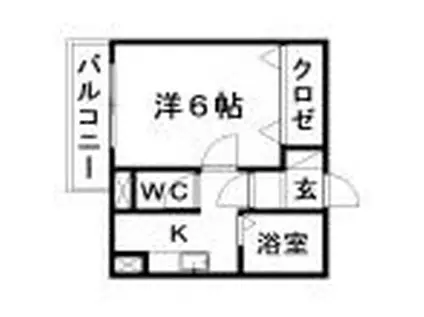 ヤマダハイツ(1K/3階)の間取り写真